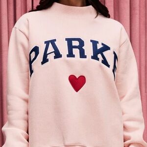 Parker Pink Sweatshirt with Heart Detail